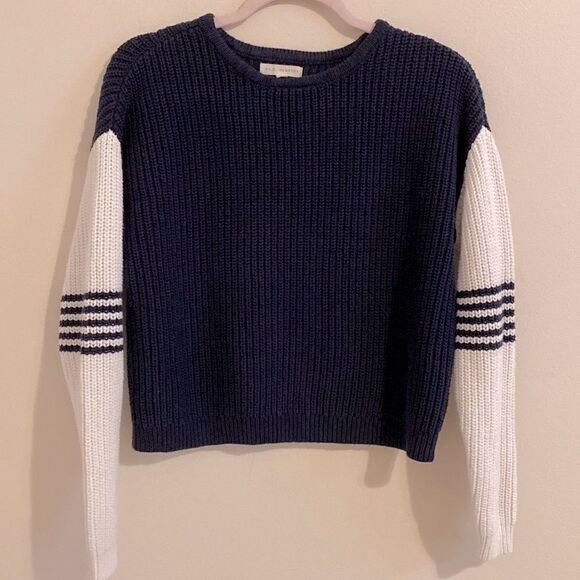 LA Hearts Sweater Navy and white  Pullover Cropped Size  XS - Picture 1 of 7